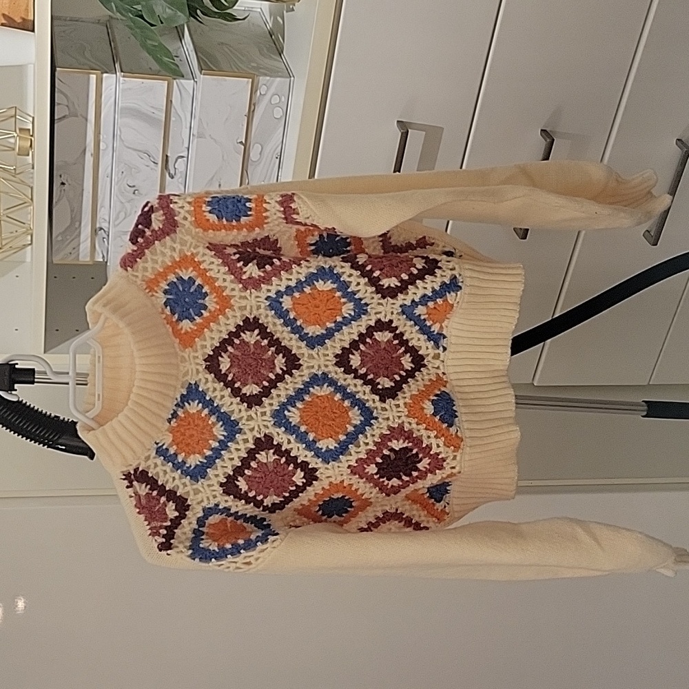 Crochet Sweater NWOT, Small,